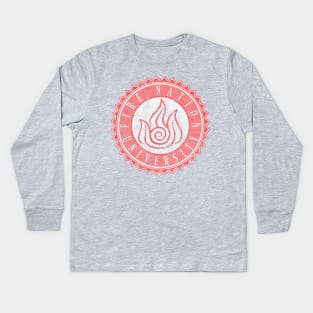 Fire Nation University Kids Long Sleeve T-Shirt